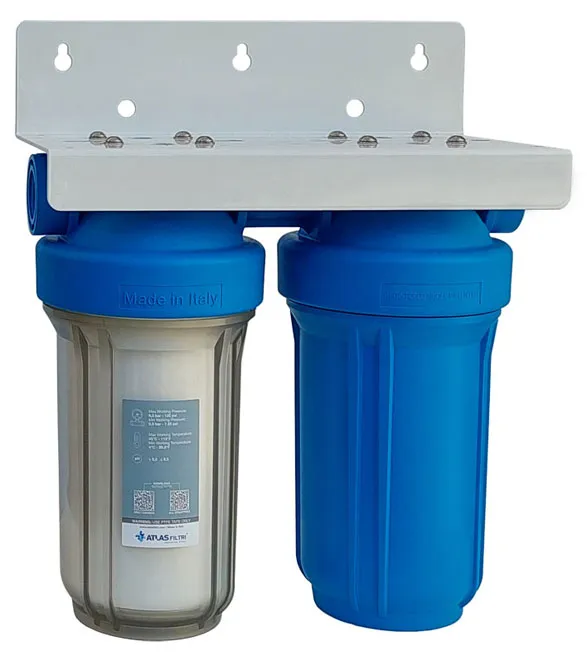 Dvojni vodni filter Big Blue Duplex Pro Max (s kovinskim nosilcem)