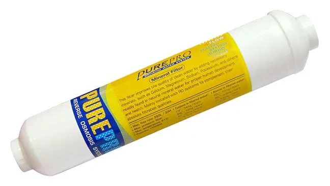 Mineralni filter za dodajanje kalcija, magnezija, natrija in kalija